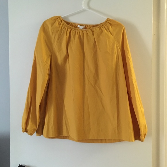 COS Marigold Cotton Poplin Peasant Blouse 10 M - Picture 2 of 6
